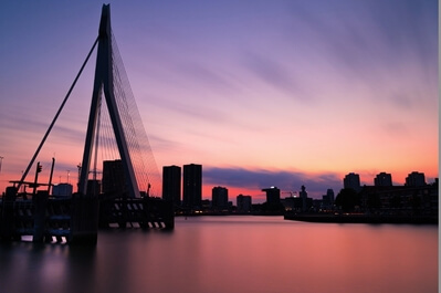 instagram spots in Zuid Holland - View of Erasmus Bridge 