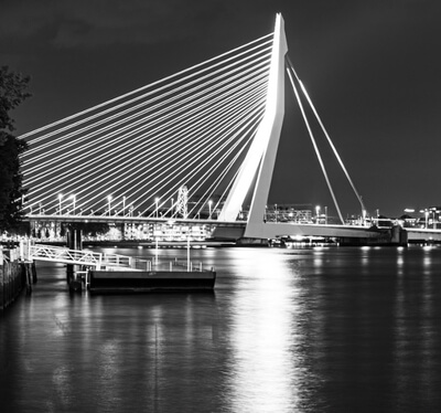 Netherlands pictures - View of Erasmus Bridge 