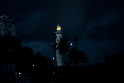 Historical Light House in Galle Fort, Sri Lanka. Built by the British 