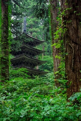 images of Japan - Five-Storied Pagoda Of Mount Haguro