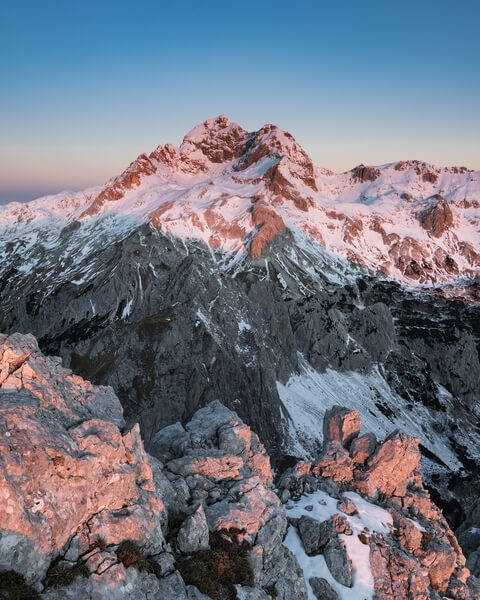 Mt Triglav at sunrise