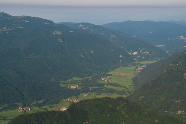 Views to Soča river valley