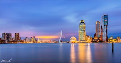 Rotterdam instagram locations - Erasmus Bridge from Katendrecht