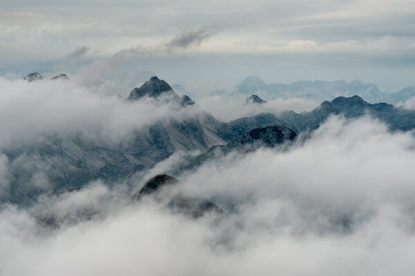 Cloudy day in Julian Alps