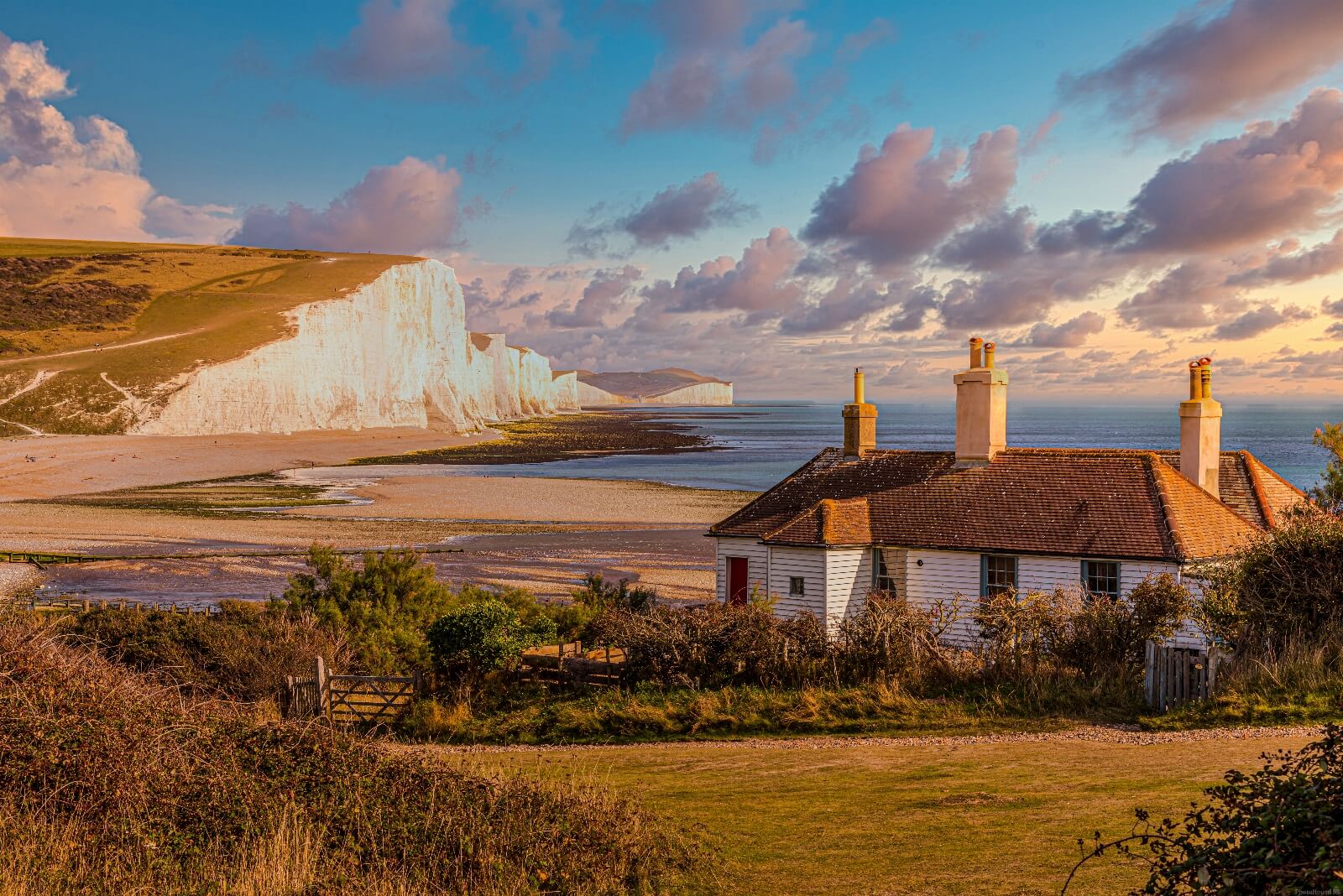 Image of Coastguard Cottages & Seven Sisters by Alan Crozier
