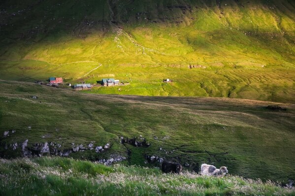 Norðradalur village from the seaside