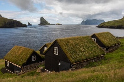 Bøur village Turf houses