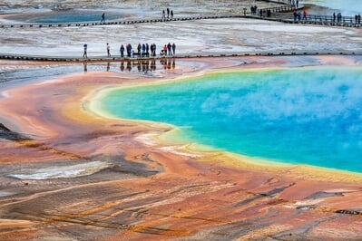 pictures of Yellowstone National Park - Grand Prismatic Spring Overlook