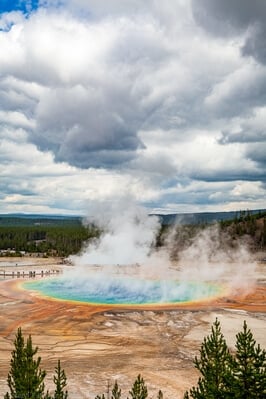 images of Yellowstone National Park - Grand Prismatic Spring Overlook