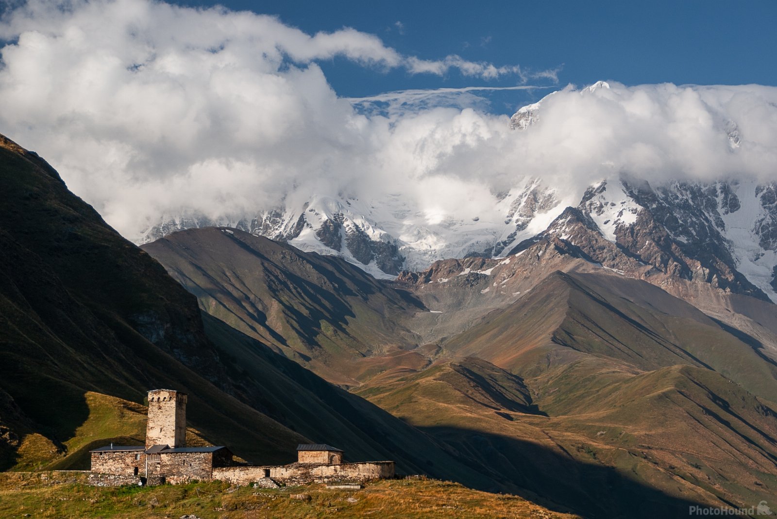 Image of Mt Shkhara and  Lamaria Monastery by Cezary K. Morga