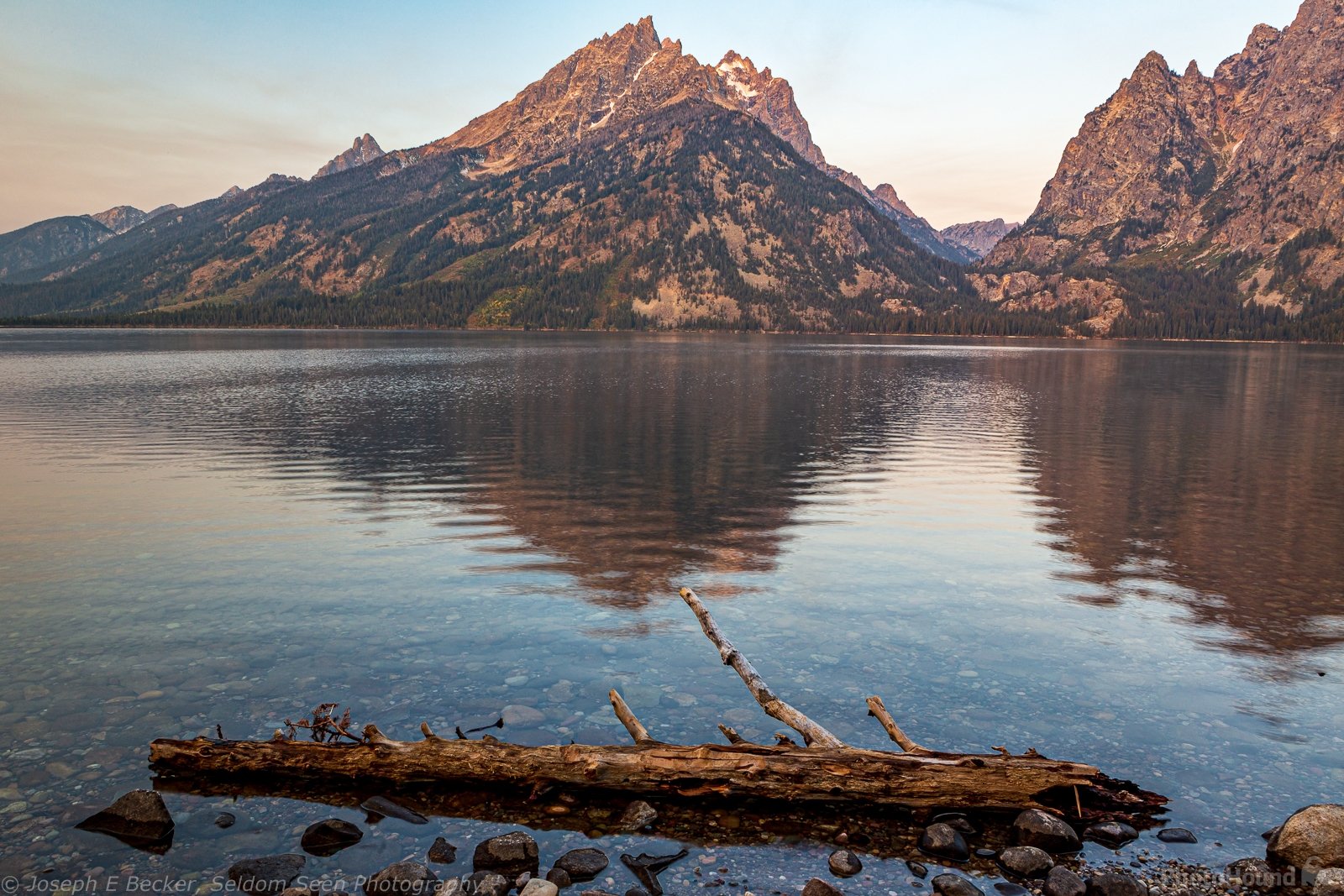 Image of Jenny Lake Overlook and Shore by Joe Becker