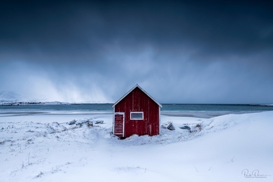 photo spots in Nordland - Red cabin