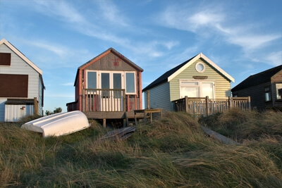 photos of Dorset - Beach huts at Mudeford Sandbank