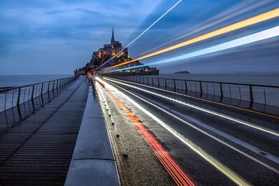 photo spots in France - Mont Saint-Michel from the Causeway 