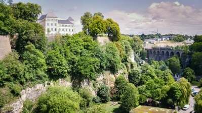 Luxembourg photography spots - Citadele du Saint Esprit from the Passerelle