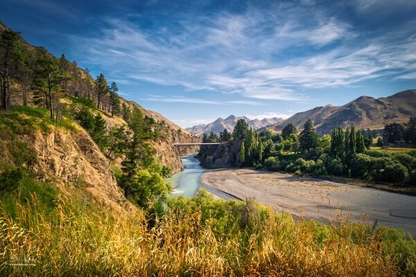 Gorge and bridge on State Highway 7A, over the Waiau River near Hanmer Springs and about 140 km from Christchurch.