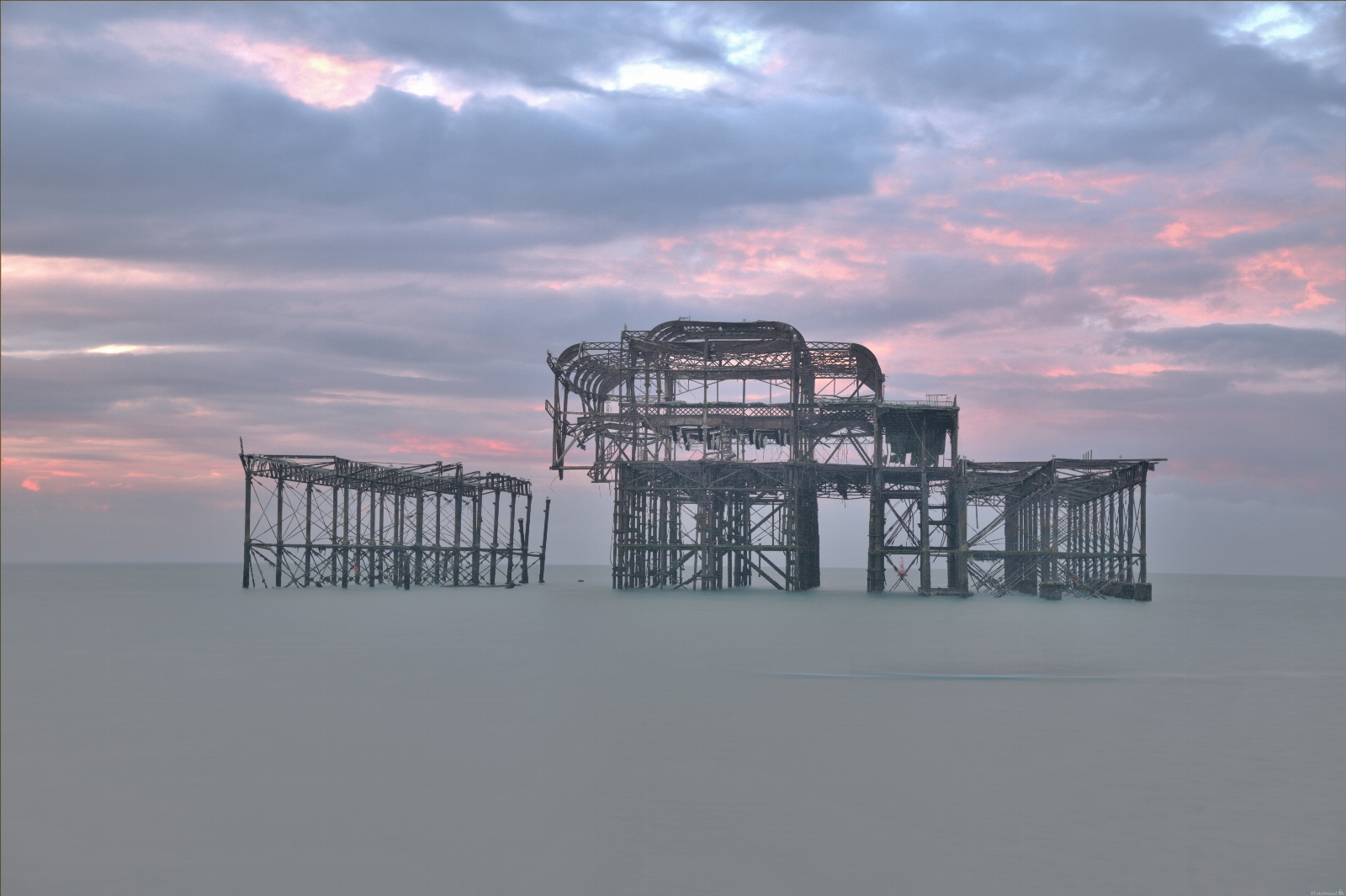 Image of West Pier ruins by michael bennett