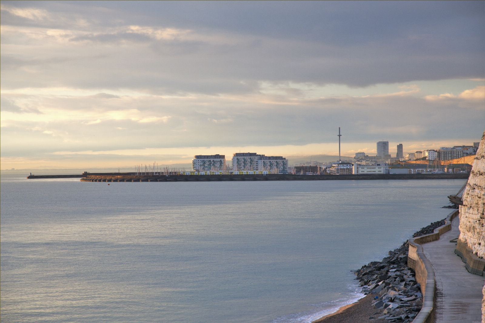 Image of Brighton Marina from undercliff walk by michael bennett
