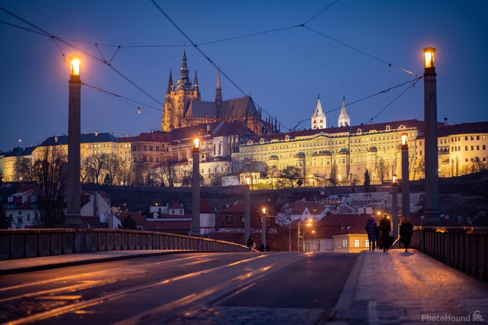 Image of Prague Castle from behind the Mánes Bridge by VOJTa Herout