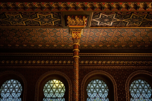 Spanish synagogue in Prague, interior detail