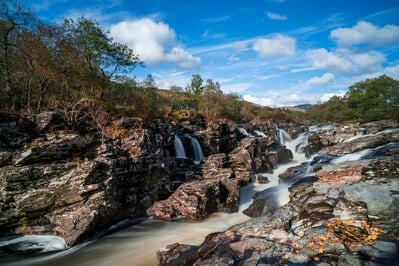 instagram spots in Scotland - Eas Urchaidh - Glen Orchy waterfall