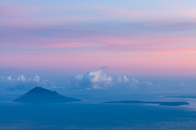 Views from Mount Mahawu - Bunaken island on the right