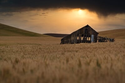 Palouse photography spots - An abandoned shed in Albion