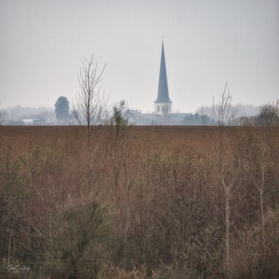 Vlaams Brabant photography locations - Pajottenland - St Quintinus Church from Bree-Eikweg