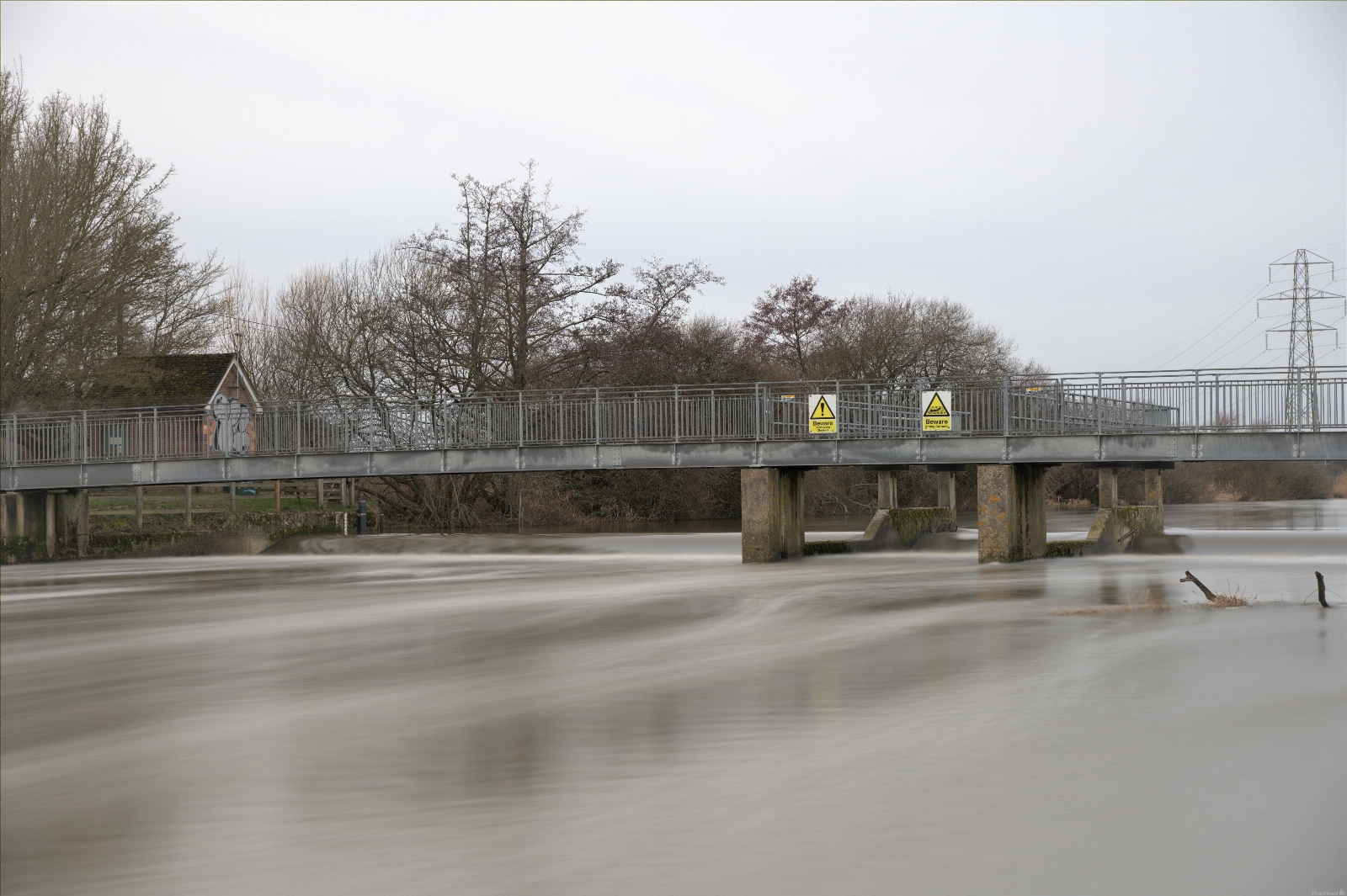 Image of Bridge over the Stour weir at Throop by michael bennett