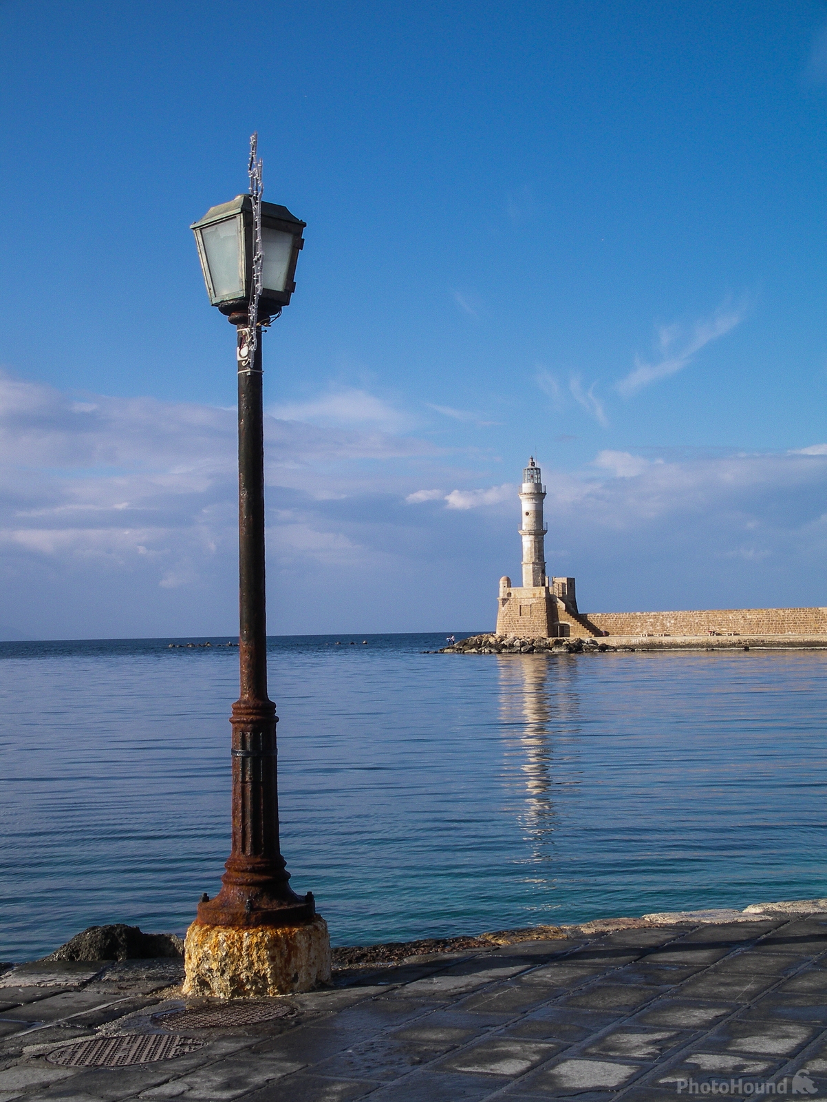 Image of Old Venetian Harbour - Lighthouse by Victor Prior