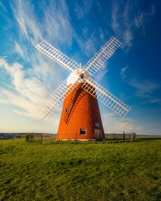 Front view of the windmill.