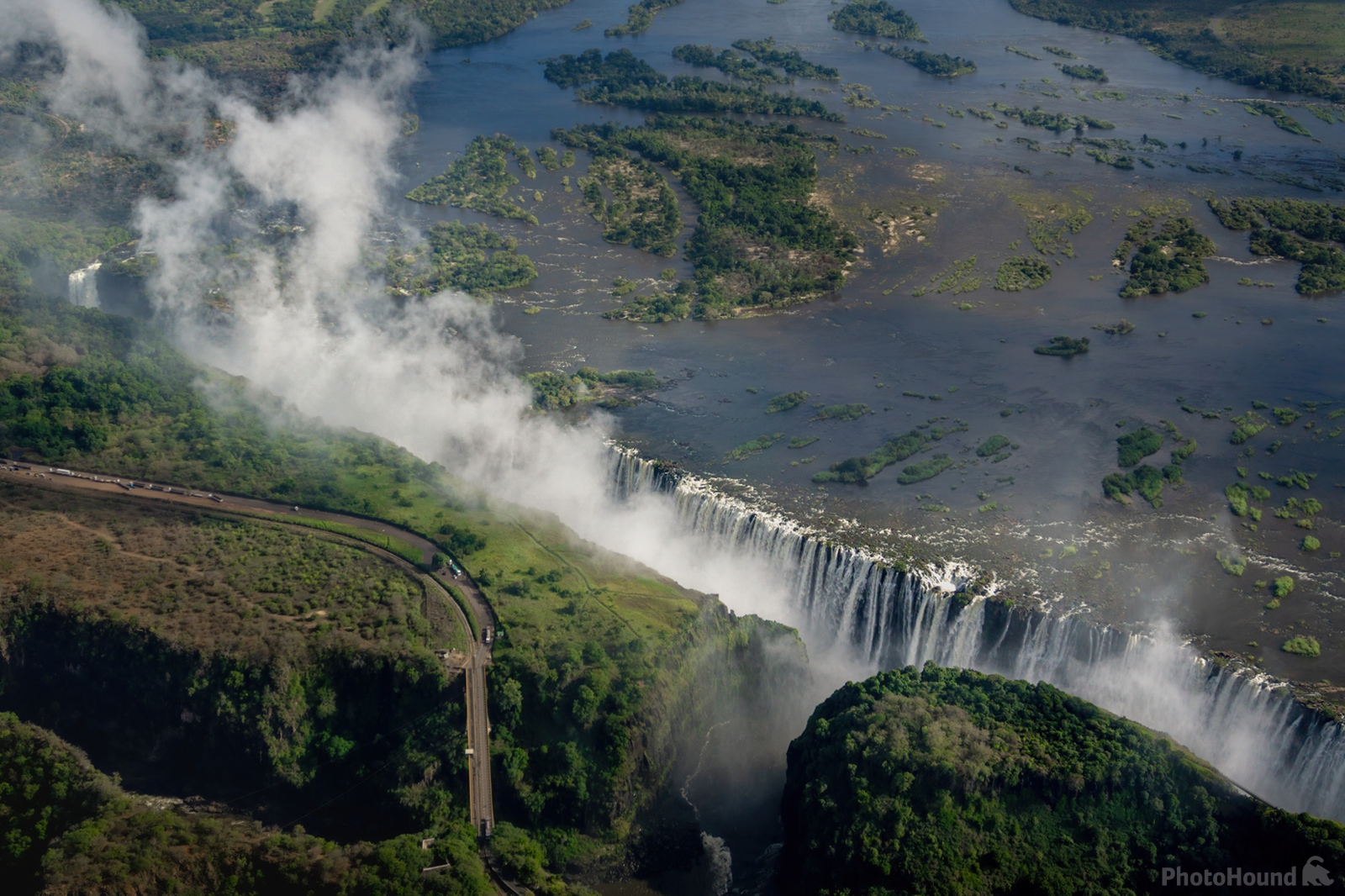 Image of Aerial View of Victoria Falls  by Nancy Nederlof