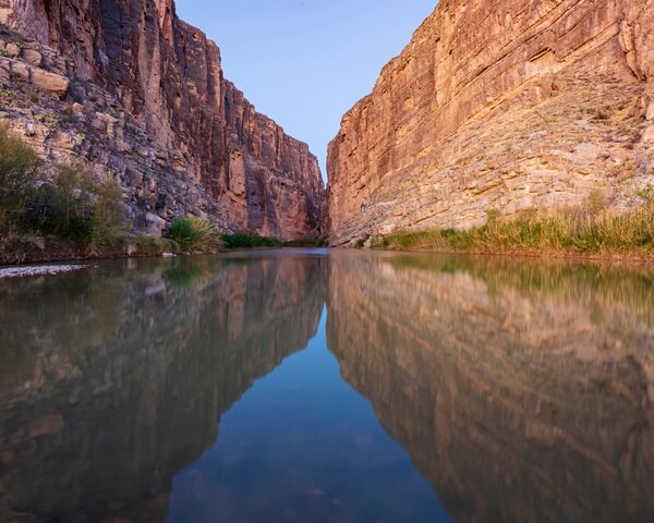 Santa Elena Canyon of the Rio Grande. This image was taken during blue hour before sunrise