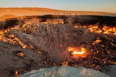 Darvaza Sinkhole and Crater
