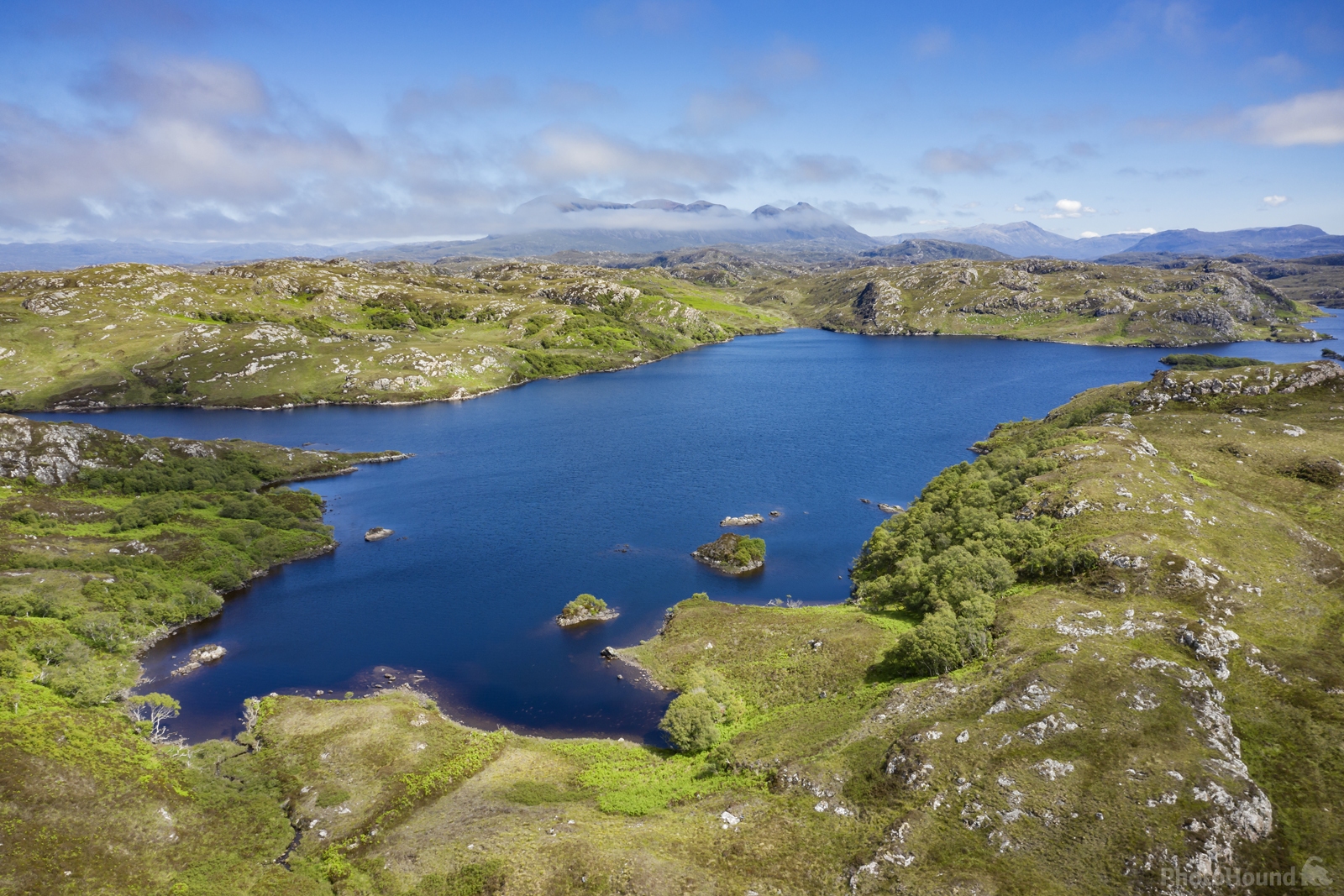 Image of Aerial View of Loch Poll, Assynt by Jeremy Woodhouse