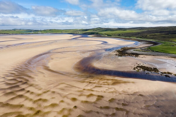Textures in the Sand in the Kyle of Durness at Low Tide