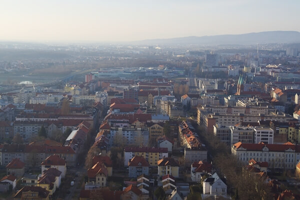 Maribor, view from Pyramid hill (Piramida)