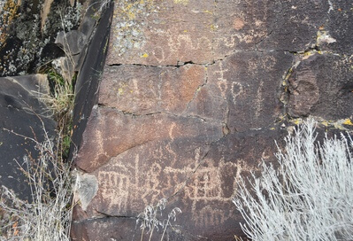 One of a series of petroglyphs along Petroglyph Lake.