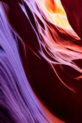 Colours on the rocks in Upper Antelope Canyon 