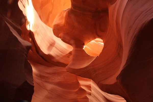 Beautiful sandstone shapes in Lower Antelope Canyon