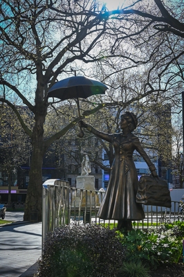 Mary Poppins - one of several statues of characters from well known films around the square