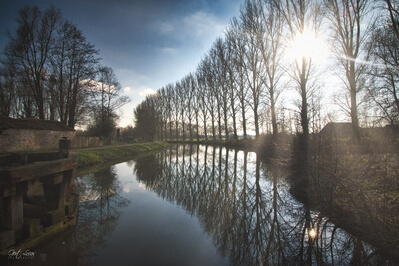 Picture of Drawbridge, Dender River - Drawbridge, Dender River