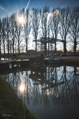 Picture of Drawbridge, Dender River - Drawbridge, Dender River