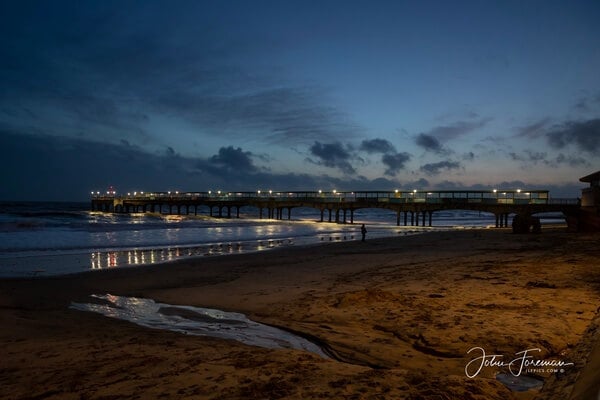 Boscombe pier after sundown