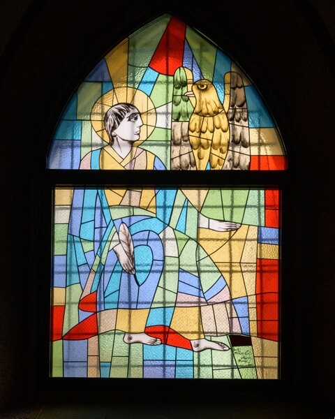 Stained glass window at Mariborska stolnica