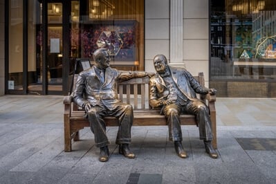 Churchill And Roosevelt Allies Sculpture