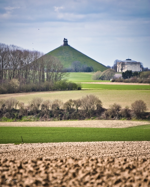 Lions Mound of Waterloo from Plancenoit
