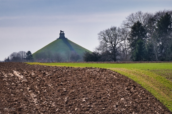 Lions Mound of Waterloo from Plancenoit