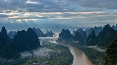 images of China - Sunrise view from Xianggong Hill