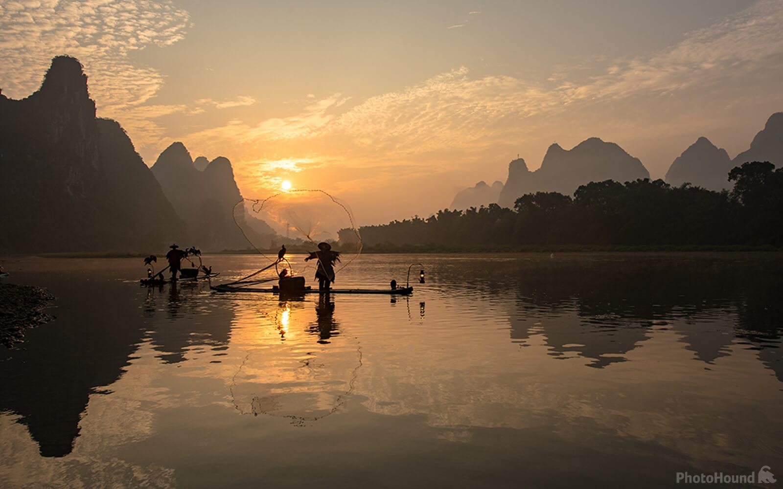 Image of Cormorant Fishermen of Li River by Mercier Zeng